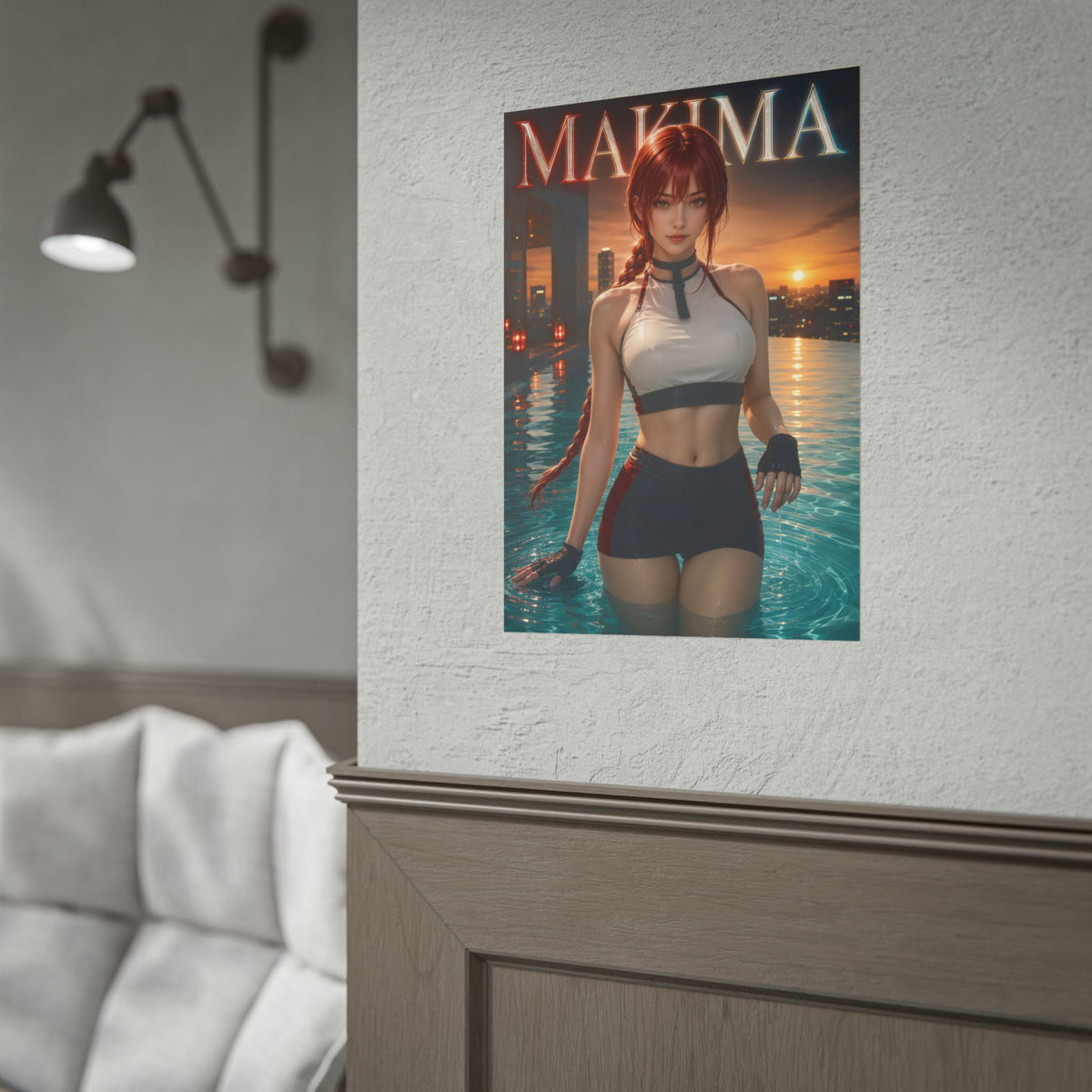 Anime Wall Art Makima Chainsaw Man Poster Otaku Room Decor Collector Gift Print