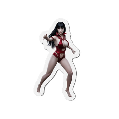 Vampirella Magnet – Classic Comic Heroine Fridge Magnet, Anime Style Decor die-cut vinyl fridge magnet featuring Vampirella in anime-style pose