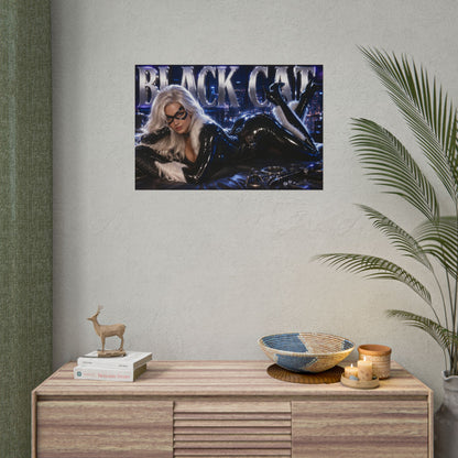 Black Cat Character Poster Spider Man Comic Room Wall Decor Collectible Art