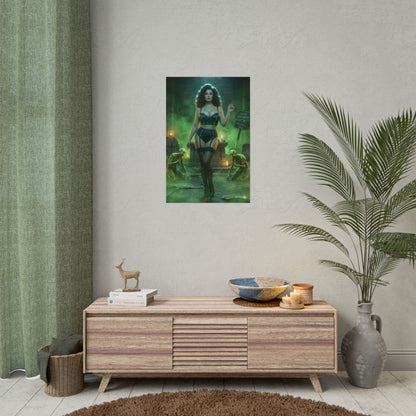 Fallout Toxic Queen Poster / Fallout Toxic Wall Art / Fallout Toxic Art Print / Fallout Poster - powerful woman in toxic glowing wasteland