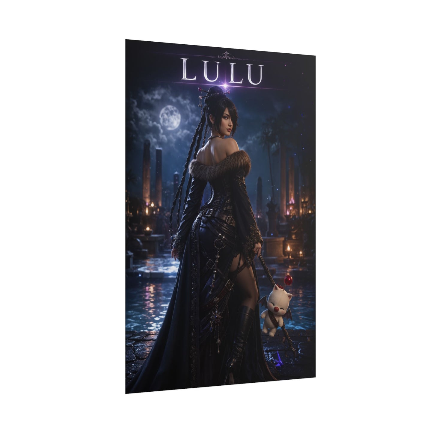 Lulu Final Fantasy Poster, FFX Wall Art, Fantasy Print, Gamer Decor