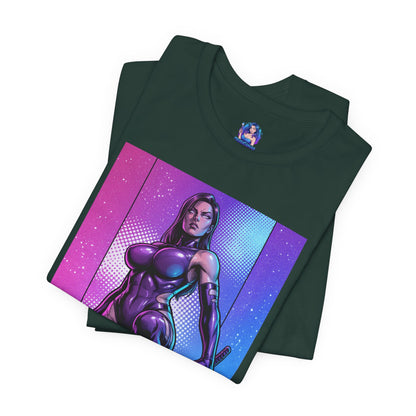 Psylocke T-Shirt | X-Men Anime Style Comic Tee featuring bold comic illustration of Psylocke on Bella Canvas 3001 unisex tee