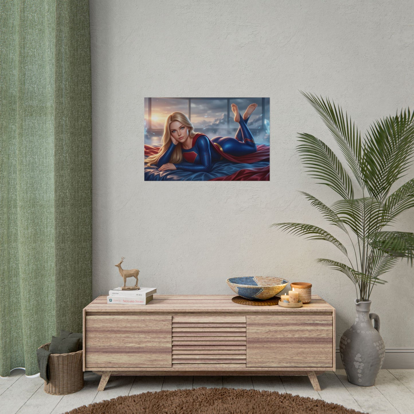 Supergirl Poster, DC Comics Wall Art, Superhero Print Decor
