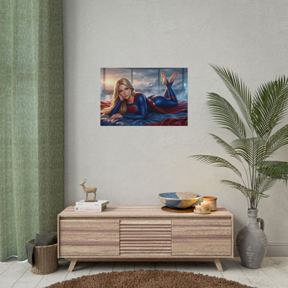 Supergirl Poster, DC Comics Wall Art, Superhero Print Decor