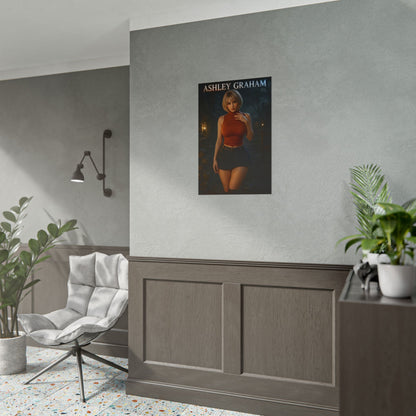 Ashley Graham Resident Evil 4 Remake Game Poster Wall Art Print