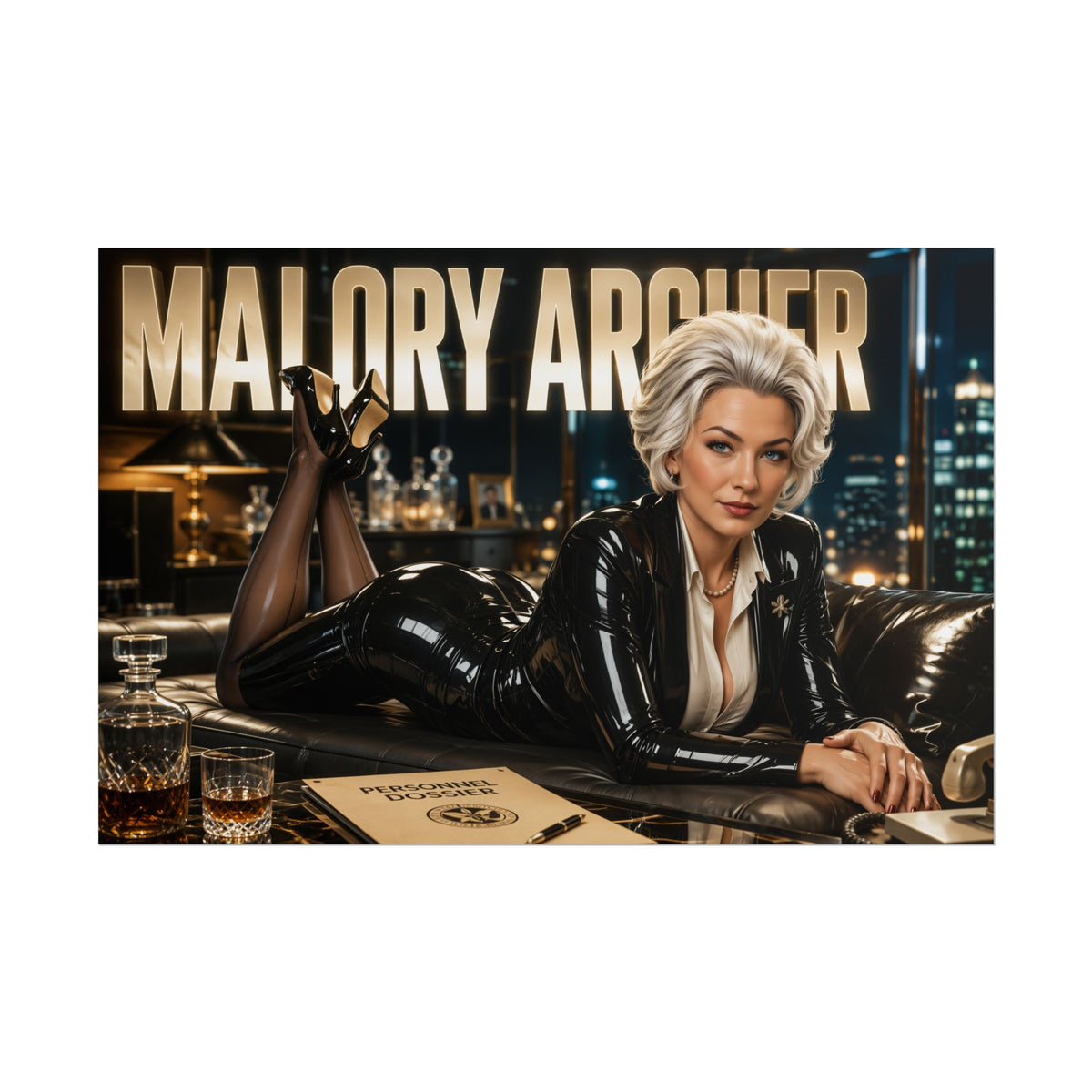 Malory Archer Character Poster Archer Wall Decor Collectible Art Print