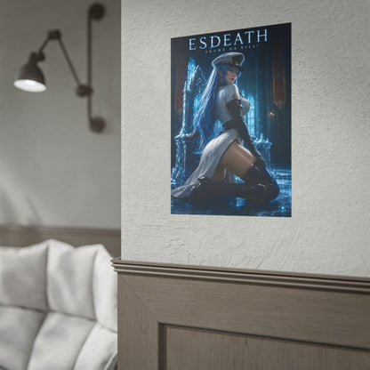 Esdeath Poster, Anime Wall Art, Fantasy Print, Gamer Decor