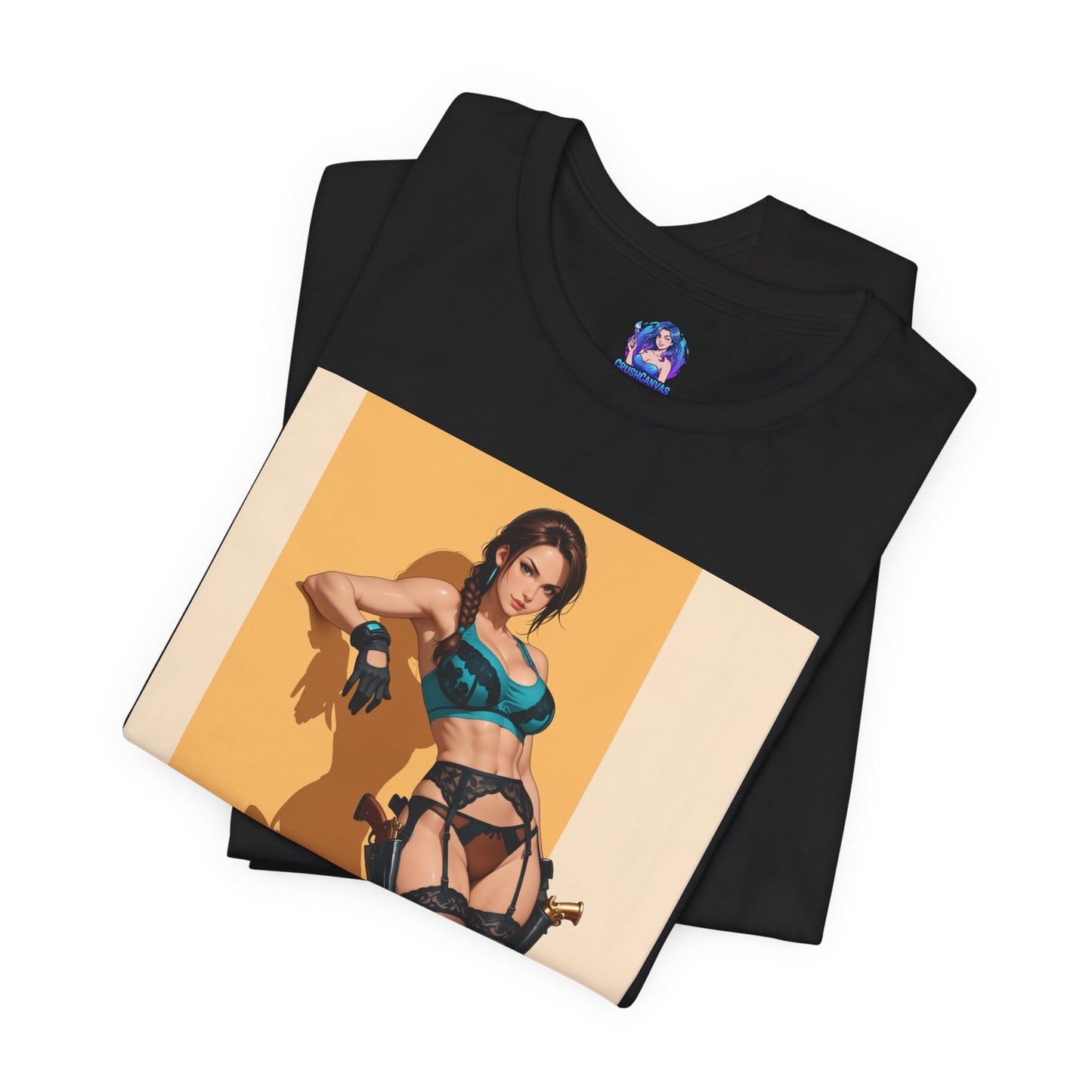 Lara Croft Grafik-T-Shirt | Tomb Raider T-Shirt für Otaku &amp; Gaming-Fans | Sexy Entdecker-Shirt