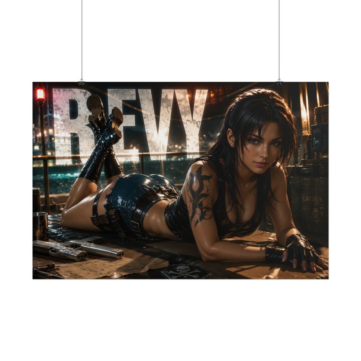 Revy Character Poster Black Lagoon Anime Wall Decor Collectible Art Print