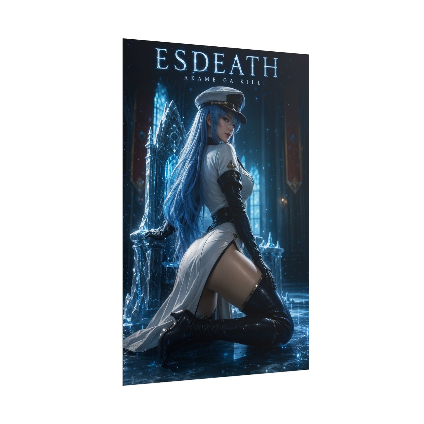 Esdeath Poster, Anime Wall Art, Fantasy Print, Gamer Decor