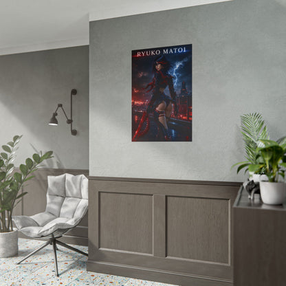 Ryuko Matoi Poster, Kill la Kill Wall Art, Anime Poster, Room Decor