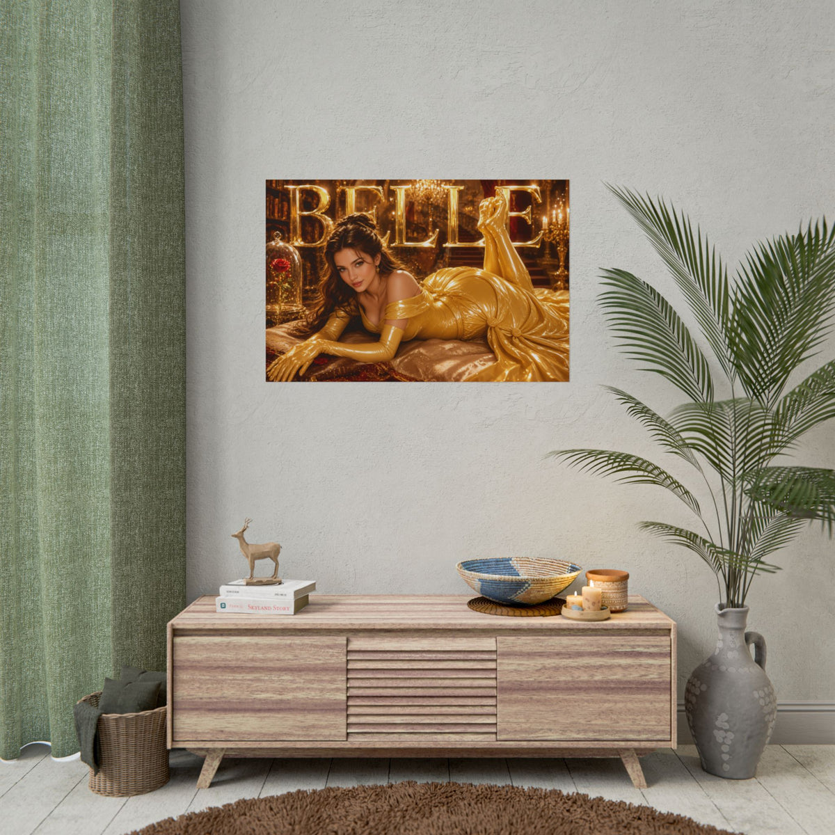 Belle Beauty and the Beast Poster Fantasy Wall Art Room Decor Collectible Print