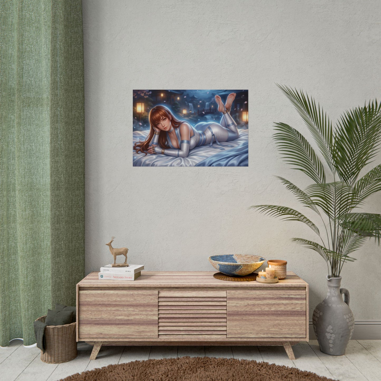 Kasumi Poster, Gaming Wall Art, Ninja Anime Print, Room Decor