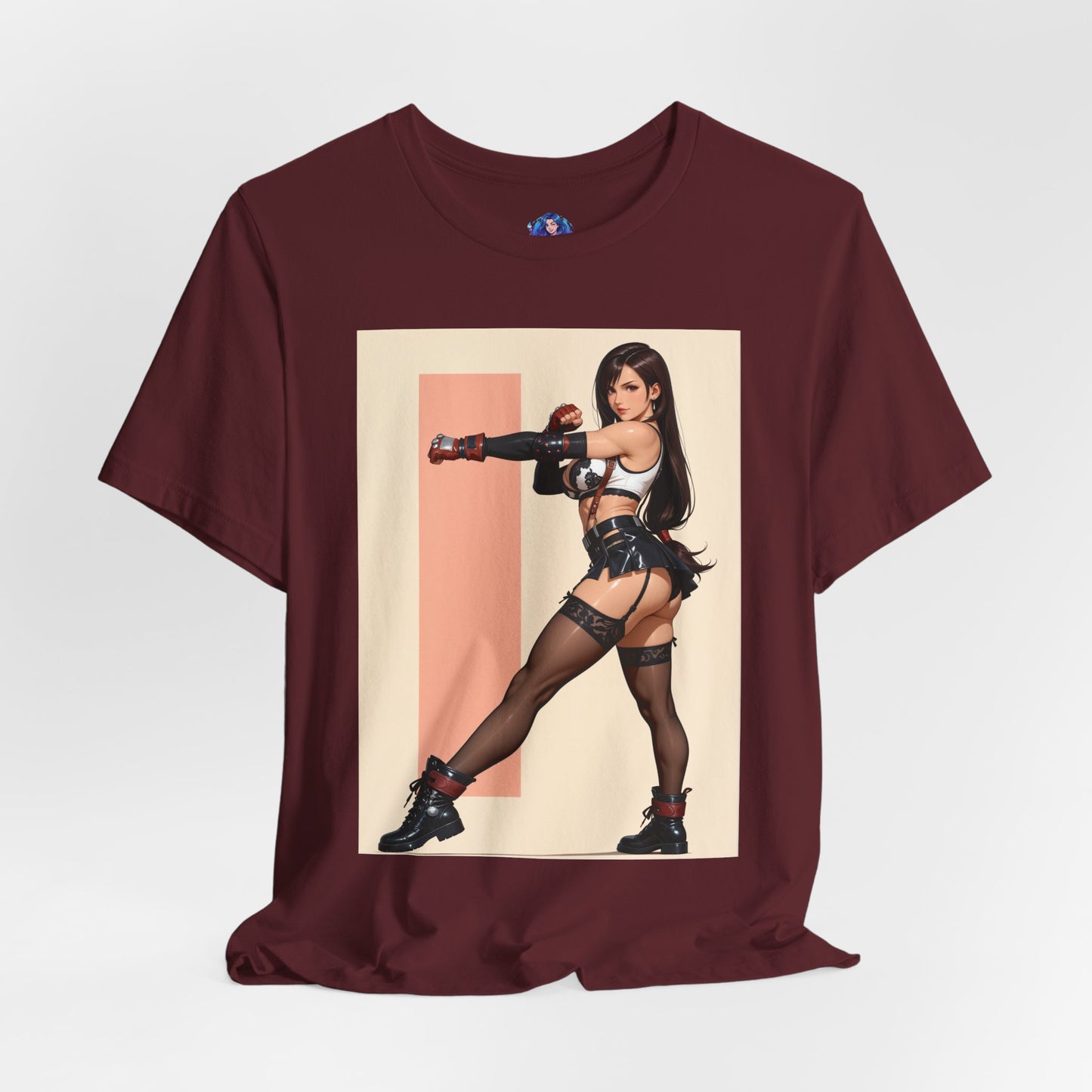Tifa Lockhart Grafik-T-Shirt | Final Fantasy VII T-Shirt für Otaku- und Gamer-Fans | Sexy Heldinnen-Shirt