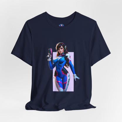D.Va-T-Shirt | Overwatch-Gamer-Girl-Shirt für Otakus und E-Sport-Fans | Süßes Waifu-Shirt