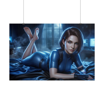 Jill Valentine Poster, Resident Evil Wall Art, Gaming Print Decor