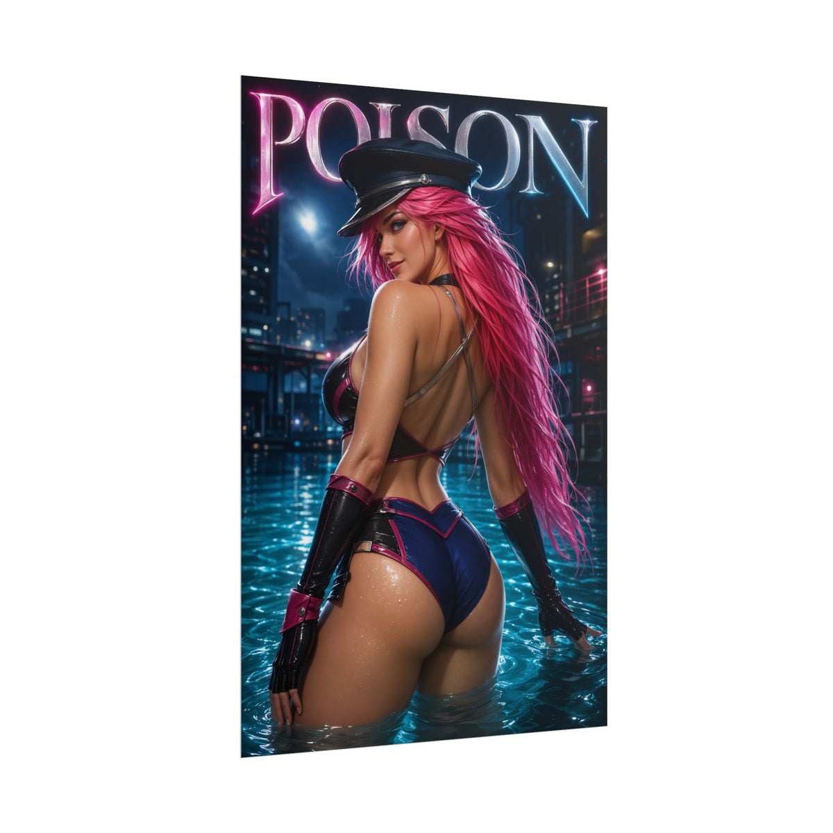 Poison Street Fighter Gaming Poster Wall Art Gamer Room Decor Collectible Print