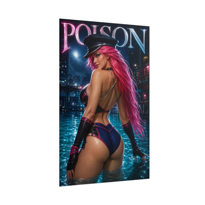 Poison Street Fighter Gaming Poster Wall Art Gamer Room Decor Collectible Print