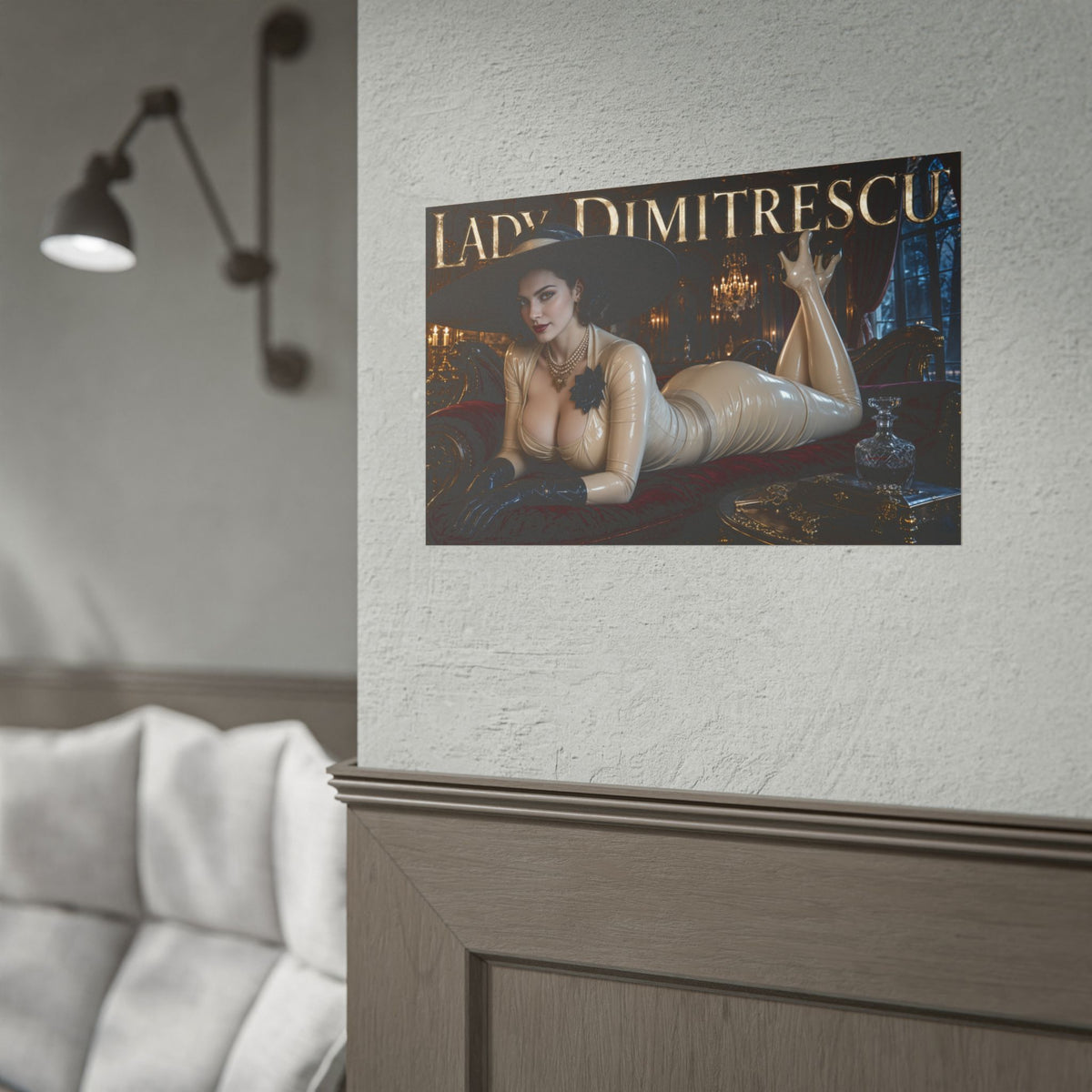 Lady Dimitrescu Resident Evil Poster Gaming Wall Art Gamer Room Decor Art Print