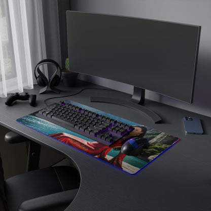 Килимок для столу Boa Hancock – світлодіодний RGB-підкладка, ігровий комплект із зображенням аніме-дівчини Royal Waifu