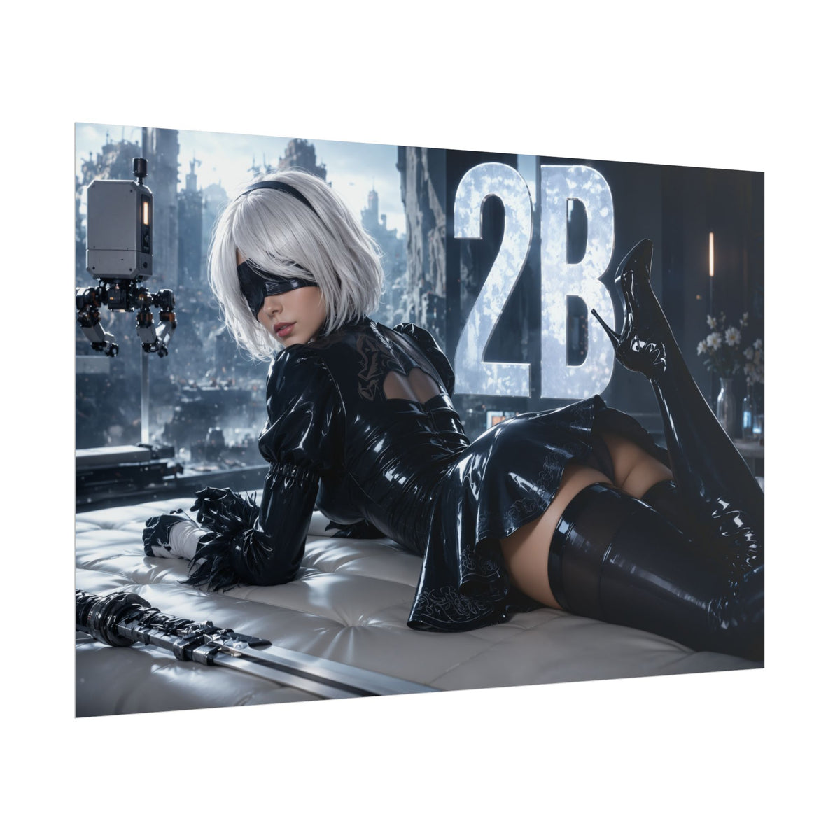 Gaming Wall Art 2B NieR Poster Game Room Decor Gamer Gift Print Wall Decor