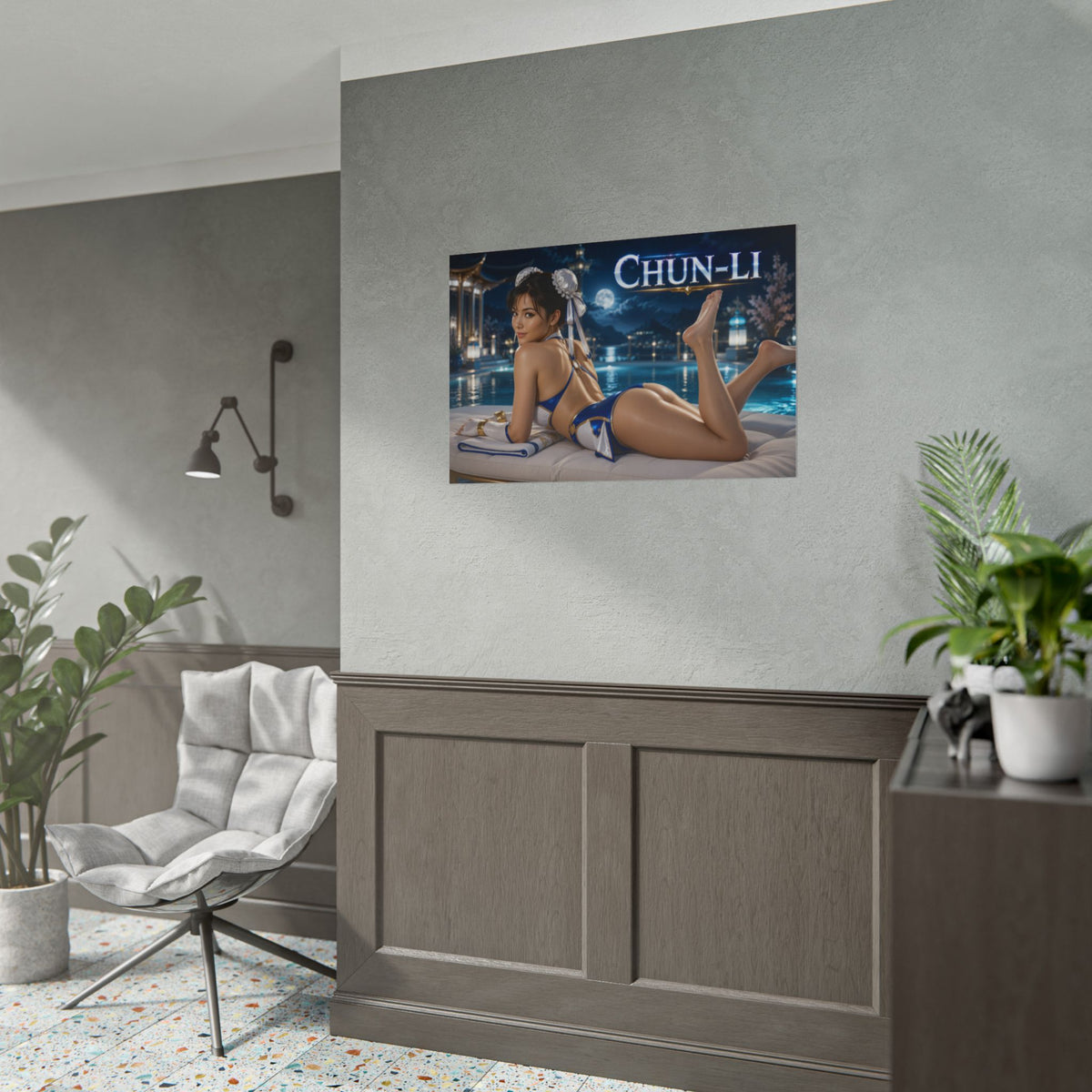 Chun Li Poster Gaming Room Wall Decor Character Art Collector Gift