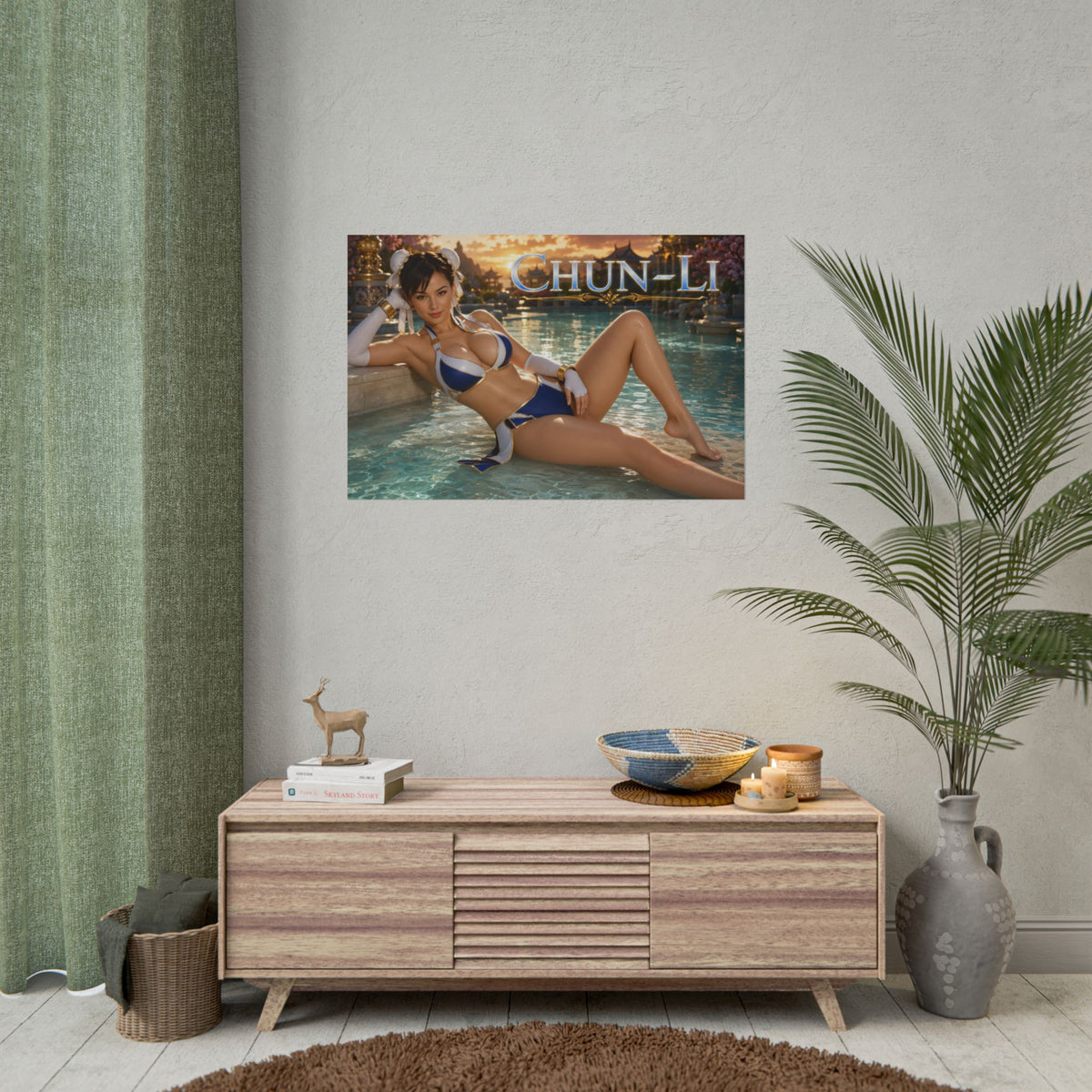 Chun Li Gaming Poster Wall Art Gamer Room Decor Collectible Print