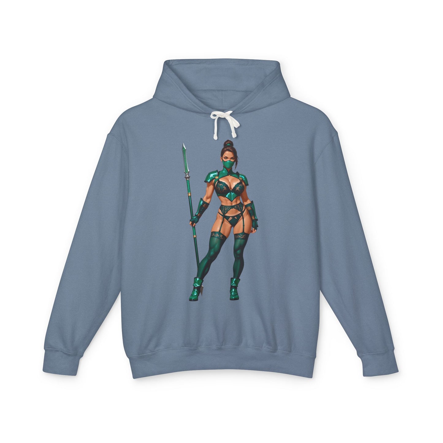 Jadefarbener Hoodie | MK11-Kämpfer-Hoodie | Anime-Kriegerinnen-Pullover