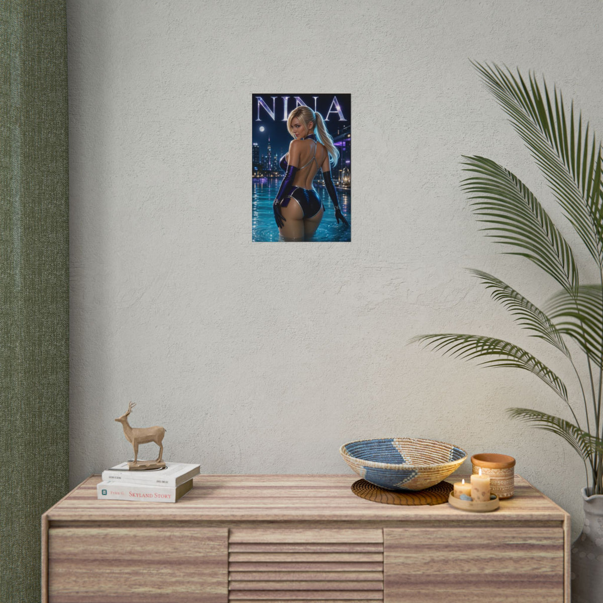 Gaming Wall Art Nina Williams Tekken Poster Bedroom Game Room Decor Art Print