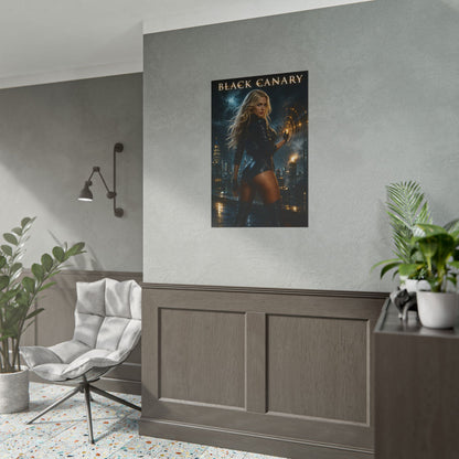 Black Canary Poster, DC Comics Wall Art, Superhero Print, Gamer Decor