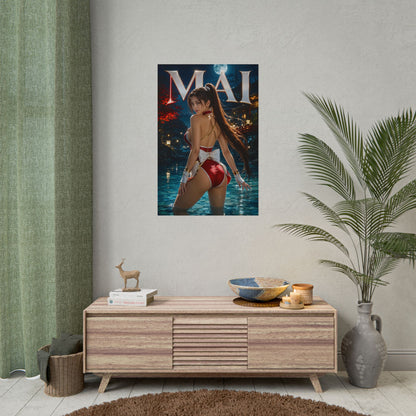 Mai Shiranui King of Fighters Poster Wall Art Character Room Decor Collectible P