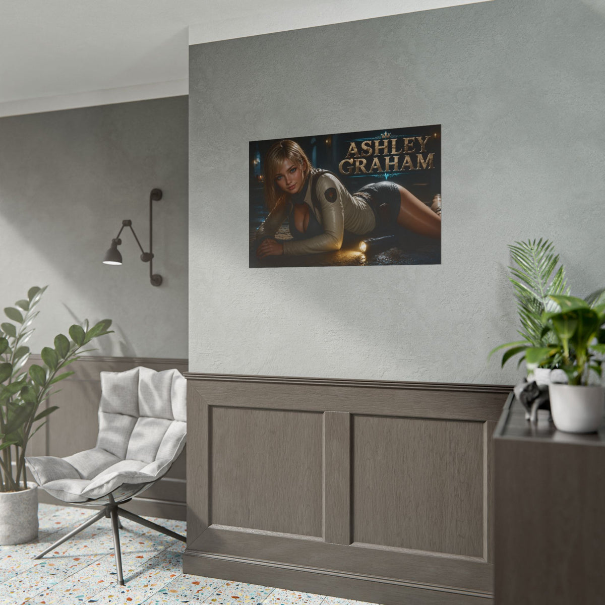 Ashley Graham Gaming Poster Wall Art Gamer Room Decor Collectible Print