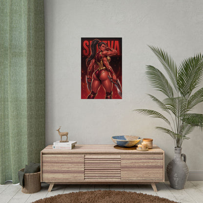 Sheeva Mortal Kombat Poster, Mortal Kombat Wall Art Print, Four Arm Warrior Decor, Fighting Game Wall Art, Gamer Gift