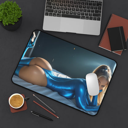 Килимок для столу Samus Aran, футуристичний килимок для миші з героїнею наукової фантастики, налаштування столу для космічних пригод