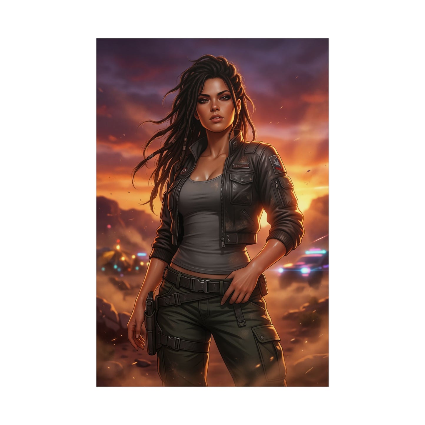Panam Palmer Cyberpunk 2077 Poster Futuristic Woman Wall Art Sci Fi Girl Print Desert Nomad Character Gaming Room Decor Gift