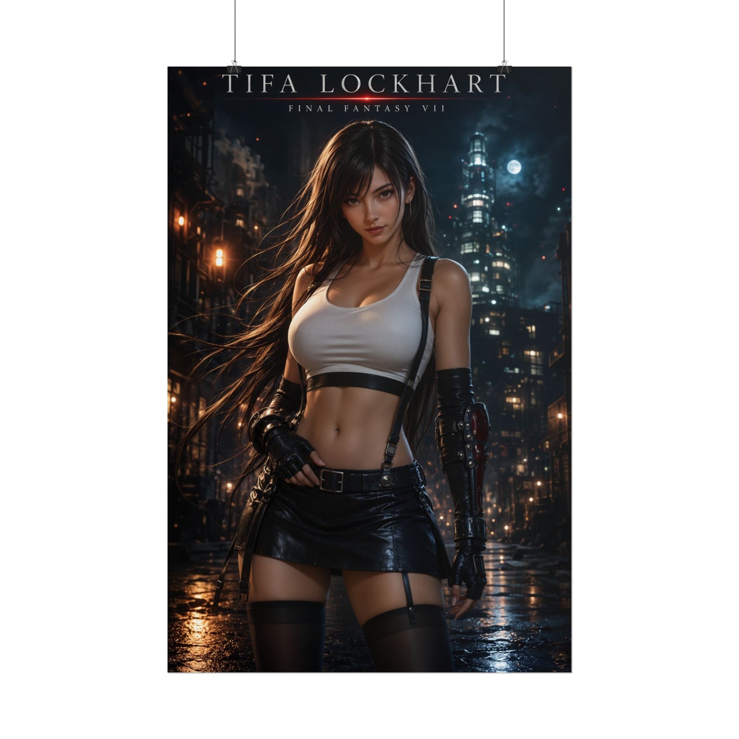 Tifa Lockhart Poster, Final Fantasy Art Print, Gaming Wall Decor