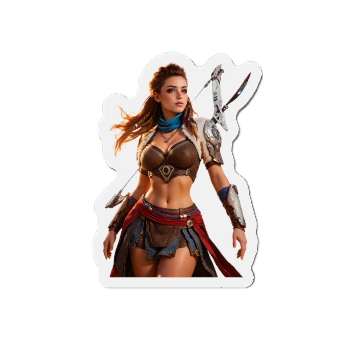 Aloy-Magnet – Horizon Gaming Kühlschrankmagnet, Fantasy-Heldin-Anime-Dekoration