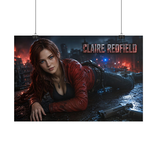 Game Room Decor Claire Redfield Poster Character Wall Art Gamer Gift