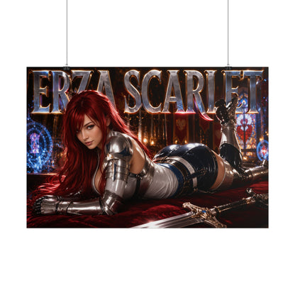 Erza Scarlet Character Poster Fairy Tail Anime Wall Decor Collectible Art Print