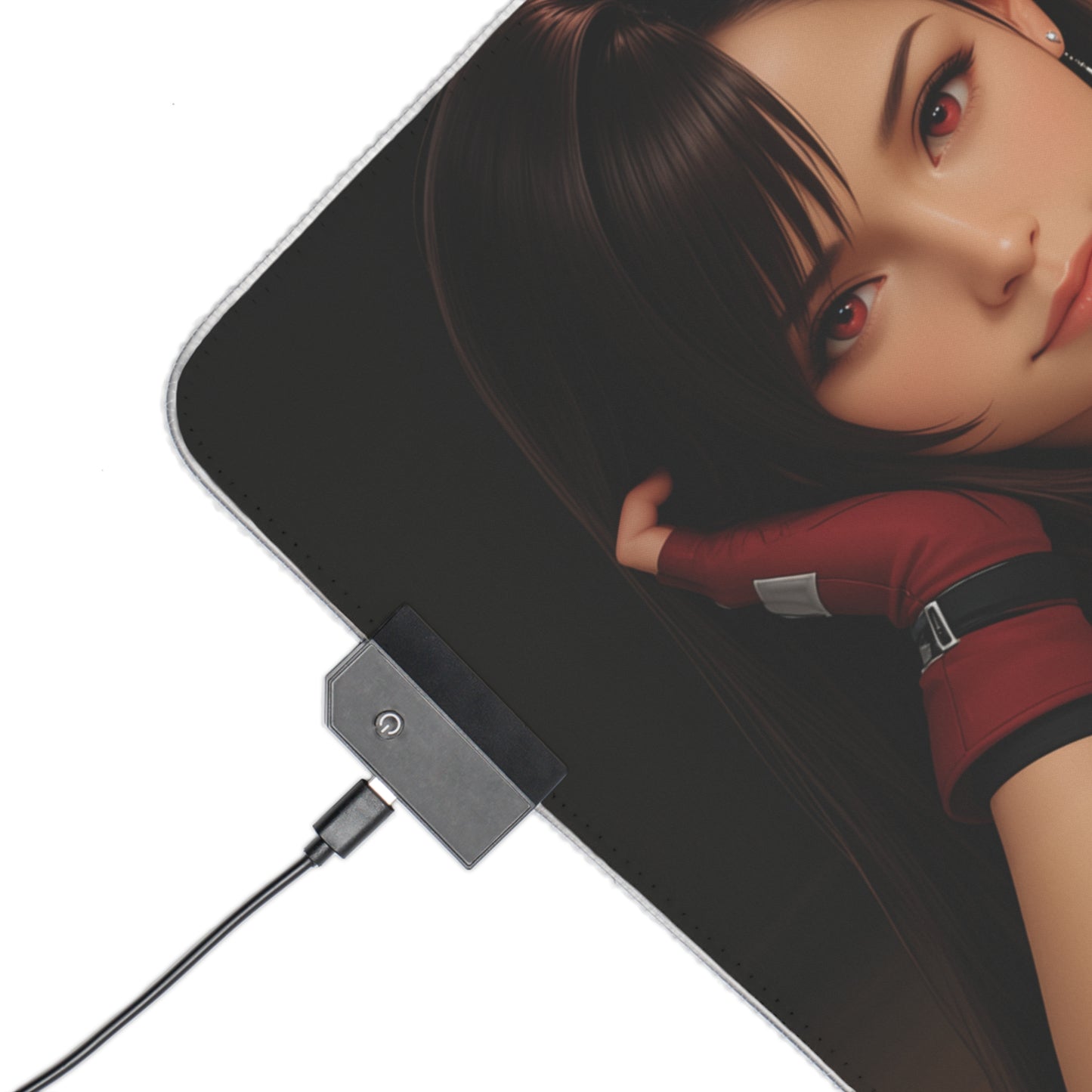 Килимок для столу Tifa Lockhart – світлодіодний RGB-підсвітлювальний килимок, ігровий комплект із зображенням дівчини з аніме Waifu