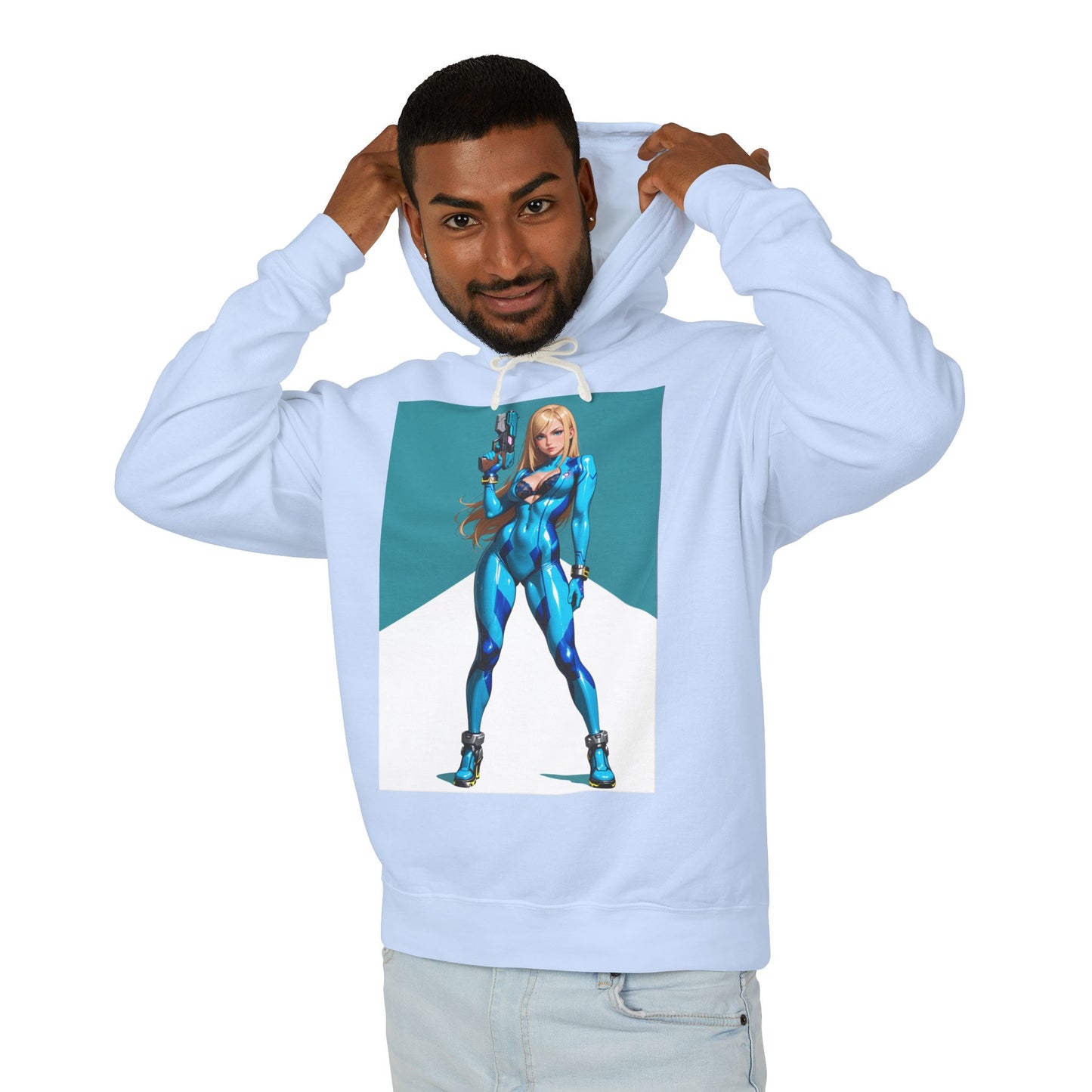 Худі Самус Аран | Худі з науково-фантастичною мисливицею | Пуловер з аніме-бронею