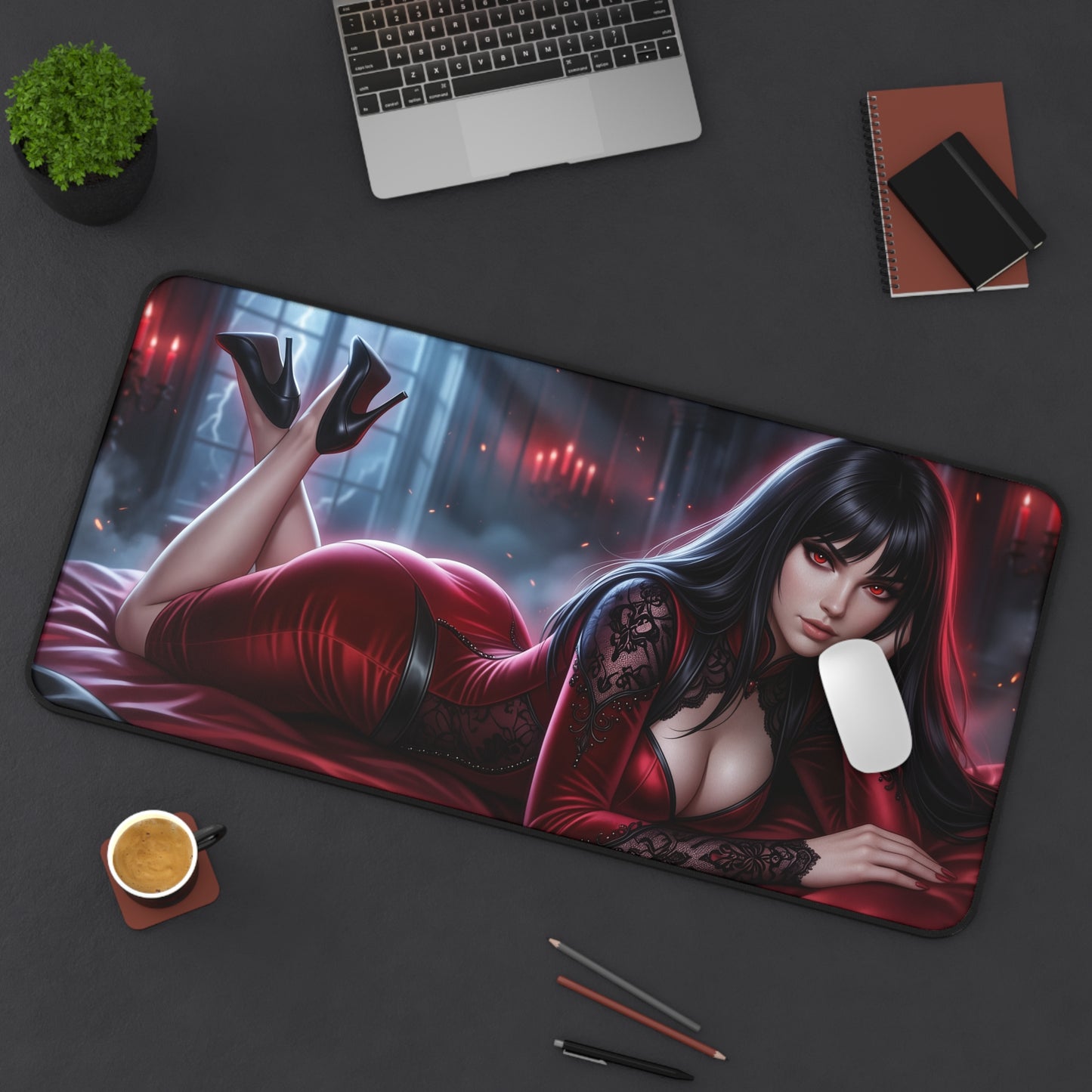 Vampirella Mouse Pad, Horror Desk Mat, Gamer Gift XXL