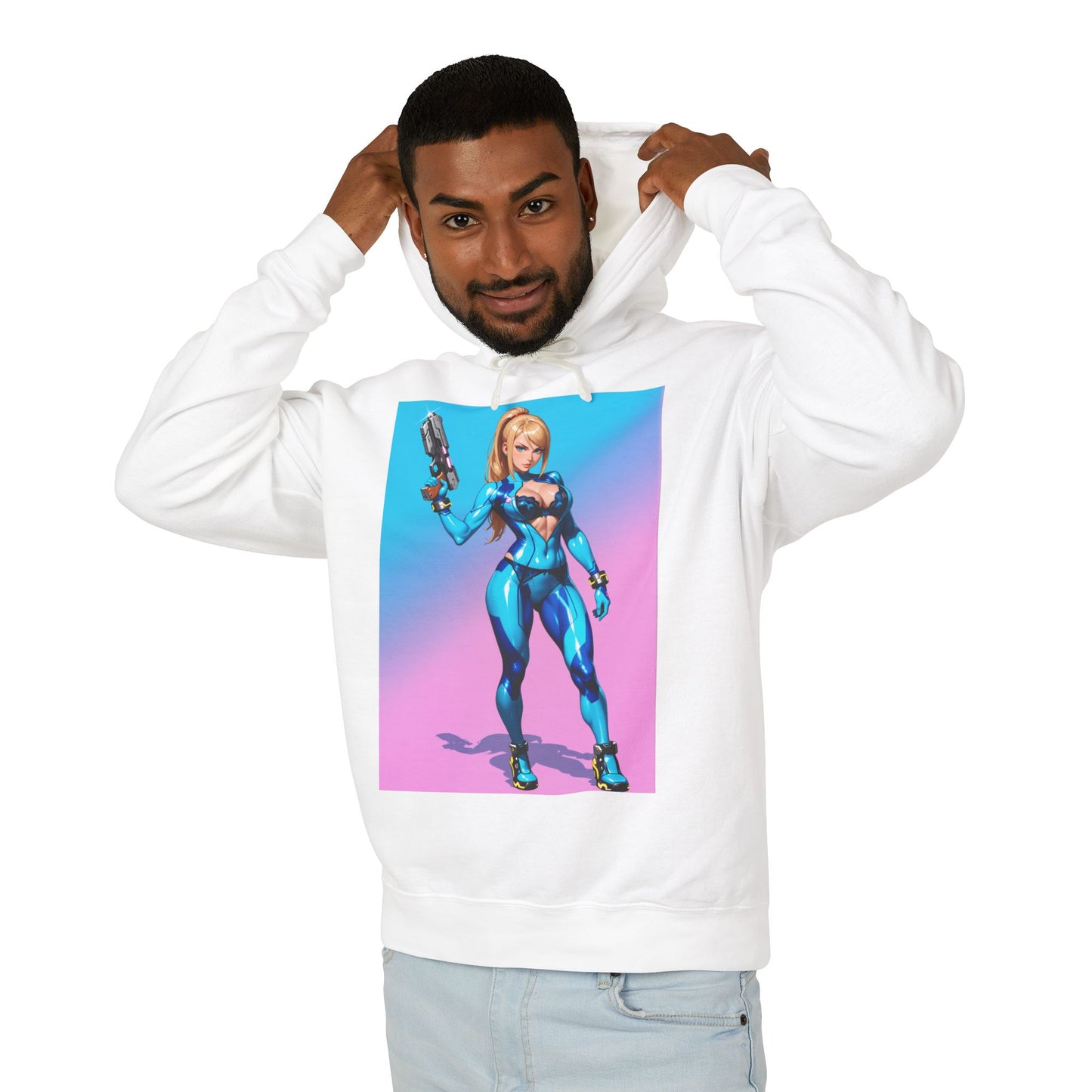 Худі Самус Аран | Худі в нульовому костюмі героїні | Пуловер у стилі аніме з науковою фантастикою