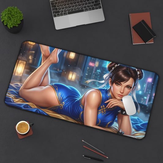 Street Fighter Mouse Pad, Chun-Li Desk Mat, Gamer Gift XXL