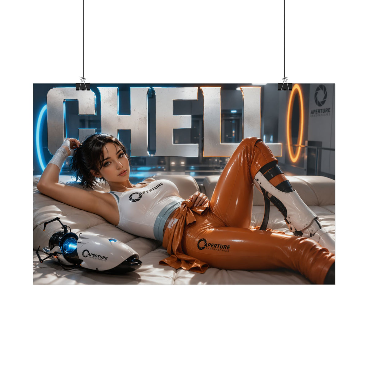 Chell Character Poster Portal Gamer Room Wall Art Collectible Decor