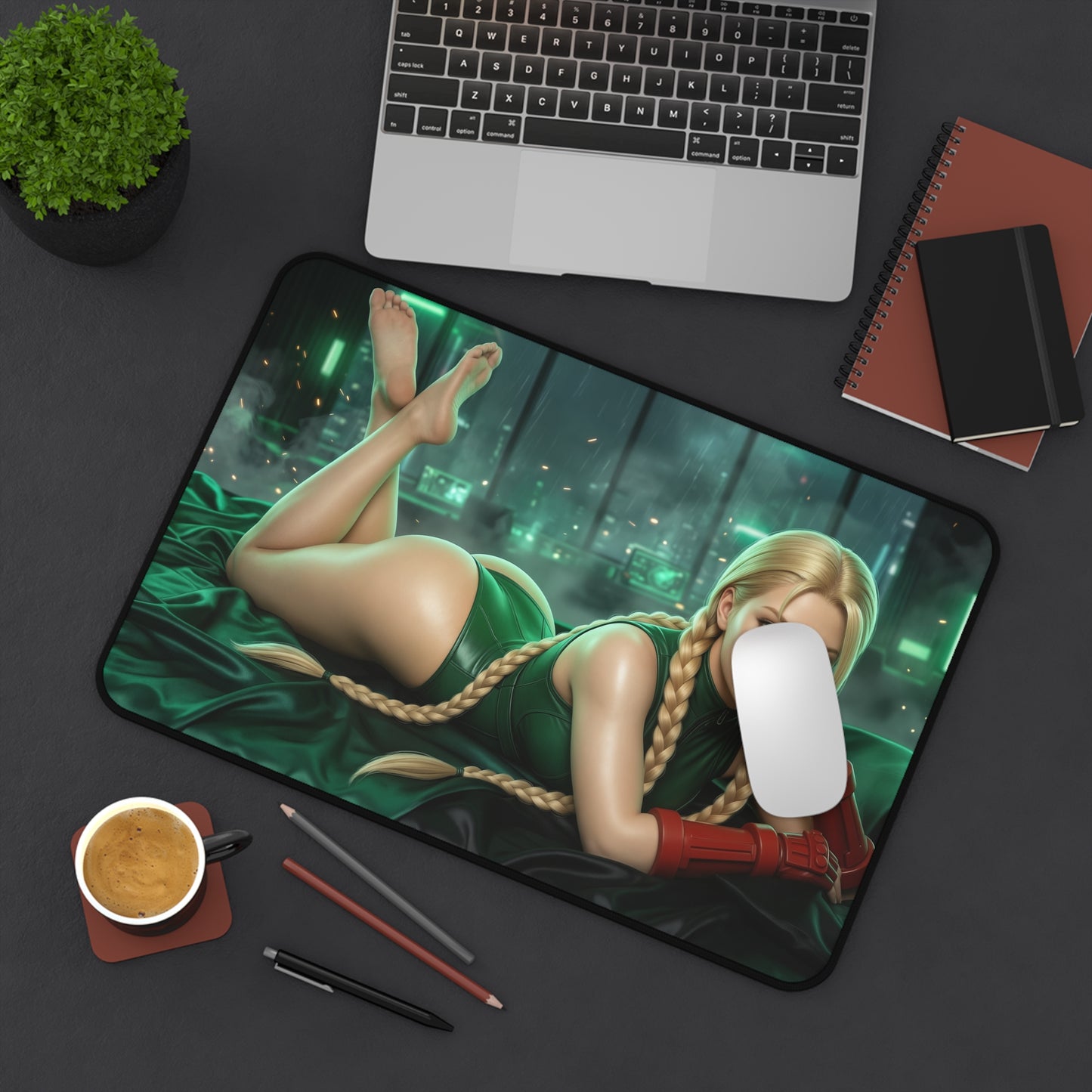 Street Fighter Mouse Pad, Cammy Desk Mat, Gamer Gift XXL
