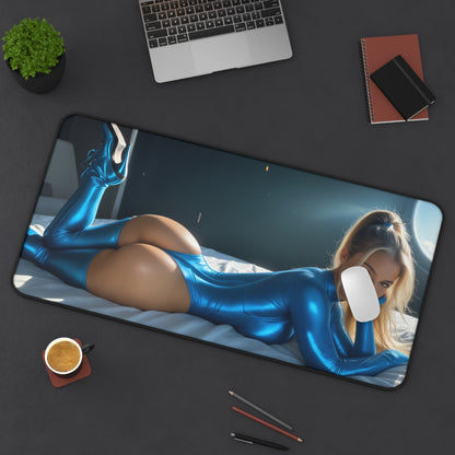 Килимок для столу Samus Aran, футуристичний килимок для миші з героїнею наукової фантастики, налаштування столу для космічних пригод