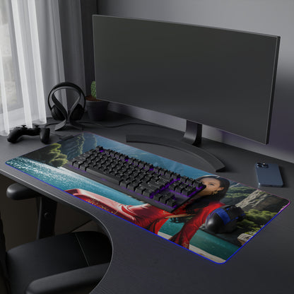 Килимок для столу Boa Hancock – світлодіодний RGB-підкладка, ігровий комплект із зображенням аніме-дівчини Royal Waifu