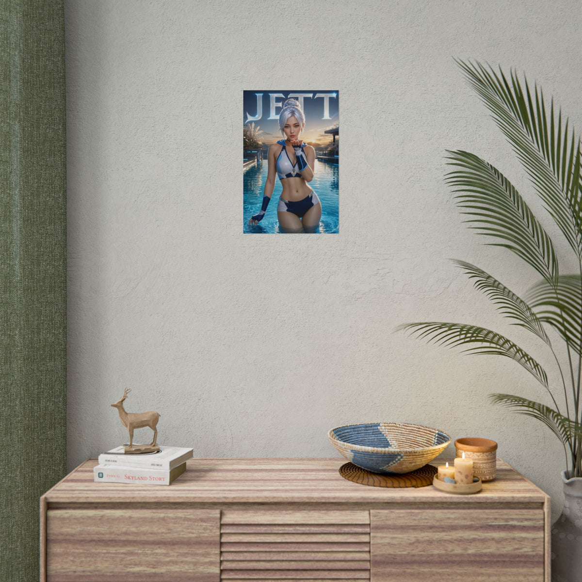 Jett Valorant Gaming Poster Wall Art Gamer Room Decor Collectible Print