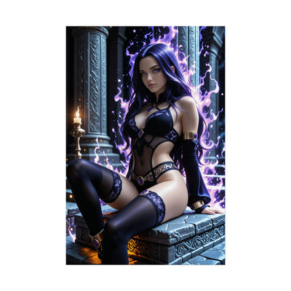 Плакат аніме "Ворона" | Темне настінне мистецтво Вайфу для декору в готичному фентезі